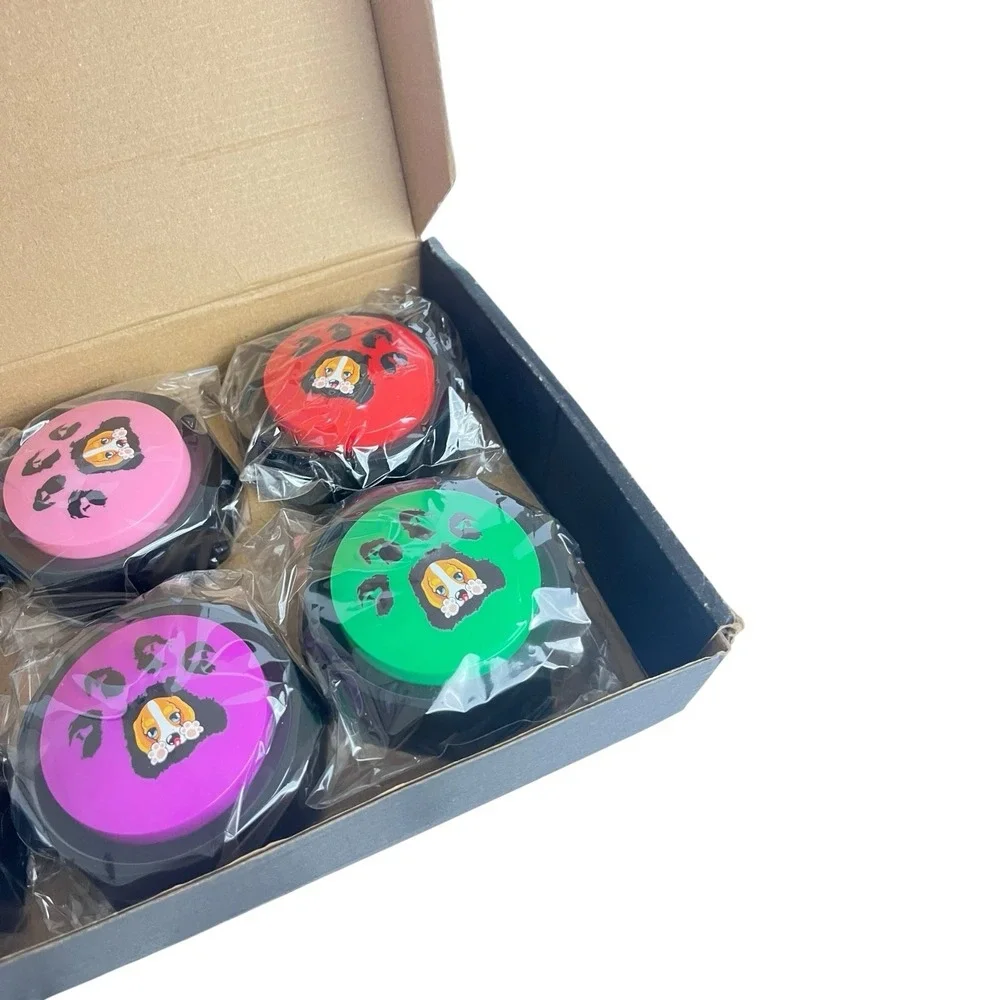 Talking Dog Buttons Set Pack 6 Recordable Communication- Open Box